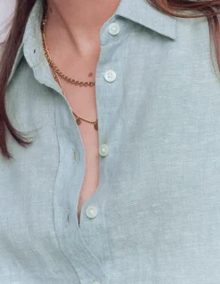 Boden Chemises & Blouses|Tops & T-Shirts-Chemise Sienna en lin Bleu chambray