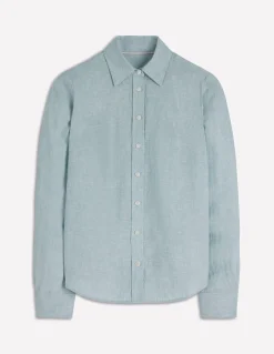 Boden Chemises & Blouses|Tops & T-Shirts-Chemise Sienna en lin Bleu chambray