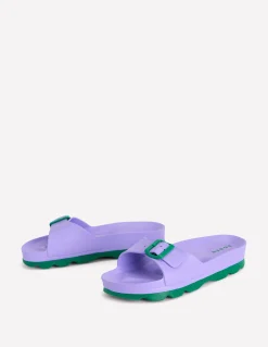 Boden Chaussures Plates|Sandales-Claquettes Lyla à boucle unique Lilas/vert