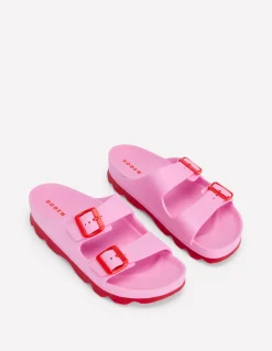 Boden Chaussures Plates|Sandales-Claquettes Lyla à double boucle Rose Tendre