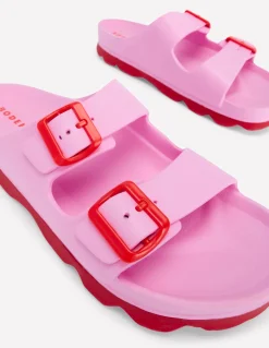 Boden Chaussures Plates|Sandales-Claquettes Lyla à double boucle Rose Tendre