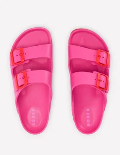 Boden Chaussures Plates|Sandales-Claquettes Lyla à double boucle Rose/rouge