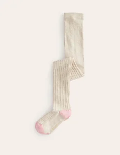 Boden Chaussettes & Collants-Collant côtelé Avoine