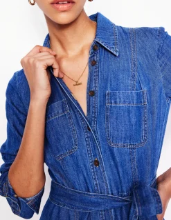 Boden Tenues De Travail|Bijoux-Collier avec pendentif fin en T Doré