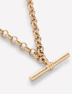 Boden Bijoux-Collier chaîne à barre en T Doré
