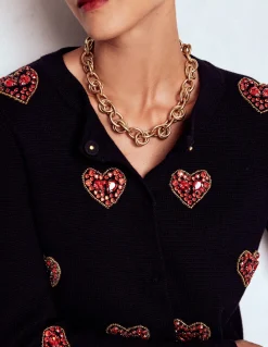 Boden Bijoux-Collier chaîne double torsade Doré