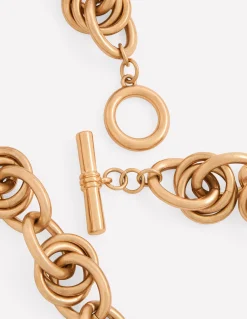 Boden Bijoux-Collier chaîne double torsade Doré