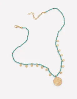 Boden Bijoux-Collier court à rangées de perles Bleu