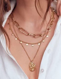 Boden Bijoux-Collier effet accumulation irrégulier Doré