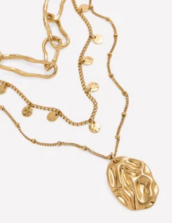 Boden Bijoux-Collier effet accumulation irrégulier Doré