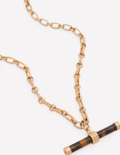 Boden Bijoux-Collier Interest en résine à barre en T Écaille de tortue classique