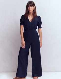 Boden Robes & Combinaisons|Robes Coupe Petite-Combinaison Anna en lin Bleu marine