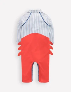 Boden Maillots & Tenues De Plage-Combinaison de surf à protection solaire et logo Crabe bleu glacier