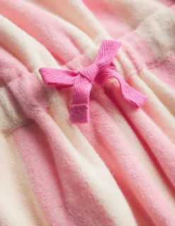 Boden Robes-Combishort décontracté en éponge Rayé rose, motif Spring Blossom