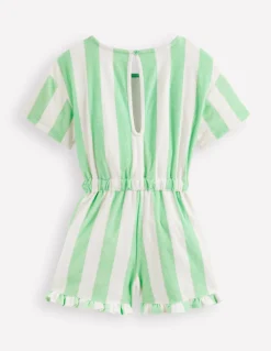 Boden Robes-Combishort décontracté en éponge Rayé vert clair