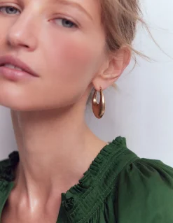 Boden Bijoux-Créoles courbes épaisses Doré