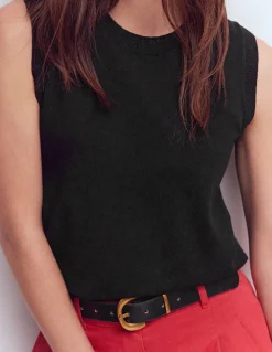 Boden Tenues De Travail|Pulls & Gilets-Débardeur à col rond Emilia en coton Noir