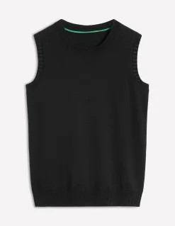 Boden Tenues De Travail|Pulls & Gilets-Débardeur à col rond Emilia en coton Noir