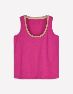 Boden Tops & T-Shirts-Débardeur col U à détails métallisés Rose cosmos