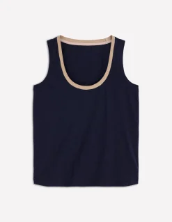 Boden Tops & T-Shirts-Débardeur col U à détails métallisés Bleu marine