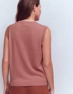 Boden Cachemire|Tenues De Travail-Débardeur Eva en cachemire Rose camélia