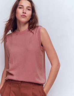 Boden Cachemire|Tenues De Travail-Débardeur Eva en cachemire Rose camélia