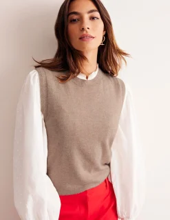 Boden Cachemire|Pulls & Gilets-Débardeur Eva en cachemire Chinchilla Chiné