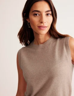 Boden Cachemire|Pulls & Gilets-Débardeur Eva en cachemire Chinchilla Chiné