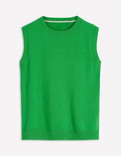 Boden Cachemire|Tenues De Travail-Débardeur Eva en cachemire Vert printemps