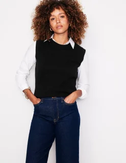 Boden Cachemire|Pulls & Gilets-Débardeur Eva en cachemire Noir
