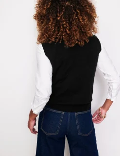 Boden Cachemire|Pulls & Gilets-Débardeur Eva en cachemire Noir