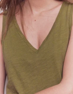 Boden Tops & T-Shirts-Débardeur flammé à col V Olive Capulet