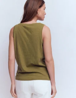 Boden Tops & T-Shirts-Débardeur flammé à col V Olive Capulet