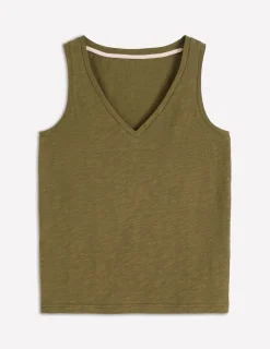 Boden Tops & T-Shirts-Débardeur flammé à col V Olive Capulet