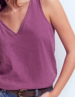 Boden Tops & T-Shirts-Débardeur flammé à col V Prune