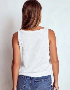 Boden Tops & T-Shirts-Débardeur flammé à col V Blanc