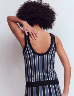 Boden Tenues De Travail|Ensembles Assortis-Débardeur Liz en maille Rayé bleu marine authentique