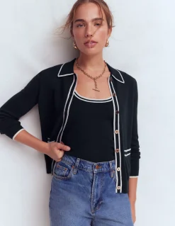 Boden Tenues De Travail|Pulls & Gilets-Débardeur Liz en maille Bleu marine