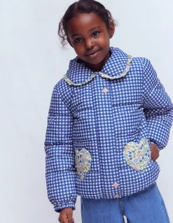 Boden Manteaux & Vestes-Doudoune vichy Mélange floral vichy