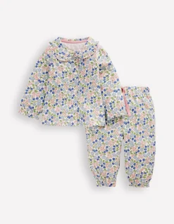 Boden Barboteuses & Ensembles-Ensemble à col en jersey Lit de fleurs jacinthe