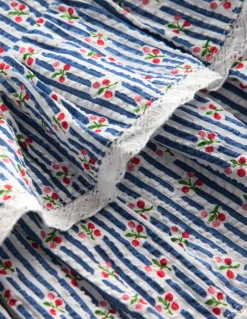 Boden Barboteuses & Ensembles|Ensembles Assortis-Ensemble à volants Rayé cerise geai bleu