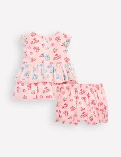 Boden Barboteuses & Ensembles-Ensemble à volants Pêle-mêle pâquerette rose