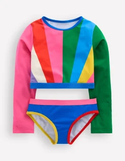 Boden Maillots & Tenues De Plage-Ensemble avec haut de plage court Rayon de soleil arc-en-ciel