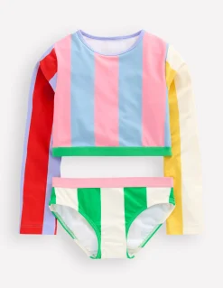 Boden Maillots & Tenues De Plage-Ensemble avec haut de plage court Rayé Méli-mélo Multicolore
