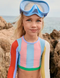 Boden Maillots & Tenues De Plage-Ensemble avec haut de plage court Rayé Méli-mélo Multicolore