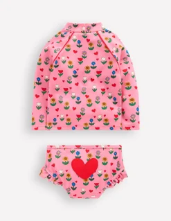 Boden Maillots & Tenues De Plage-Ensemble avec haut de plage à logo Motif Flower Garden rose