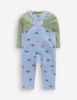 Boden Barboteuses & Ensembles-Ensemble avec salopette en jersey Construction bleu