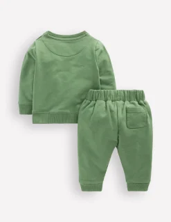 Boden Barboteuses & Ensembles|Ensembles Assortis-Ensemble avec sweat Dinosaures vert sauge