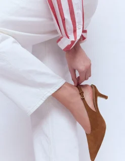 Boden Tenues De Travail|Chaussures À Talons-Escarpins couvrants à bride arrière Fauve