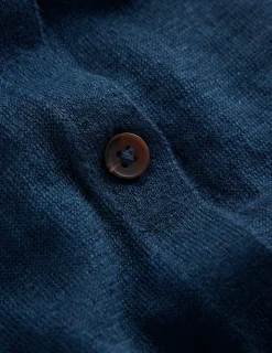 Boden Pulls & Gilets-Gilet à col Agnes en lin Bleu marine